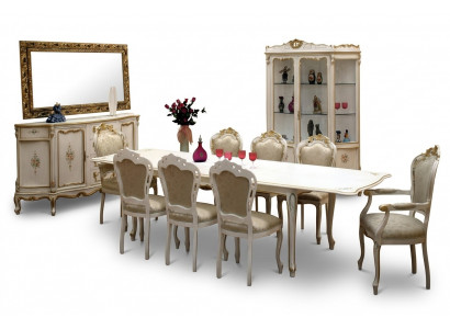 Komplett Set Iessdësch 8 Still Iesszëmmer Set Iess Grupp Holz Dësch Dëscher 12 Deeler.