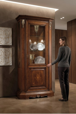 Vitrinen Glas Schaf Echt Holz Vitrin Wunnzëmmer Miwwelen Anrichte Massivt Holz