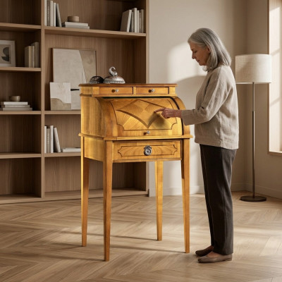 Büro Miwwelen Design Dësch Sekretär Schreifdëscher Büro Ariichtung Antik Holz