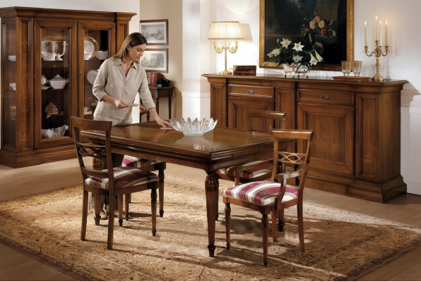 Iessdësch Holz Iessdëscher Iesszëmmer Dëscher Dësch Design Holz Luxus Miwwelen Italien