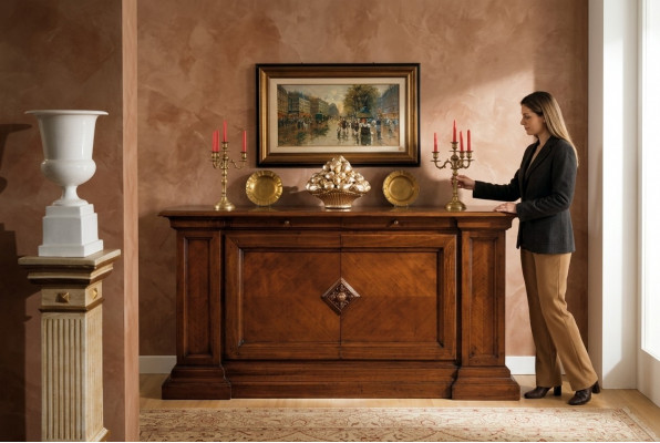 Luxus antik Stil Kredenz Kommode Anrichte Kommoden Regal Schaf Schaf Glas