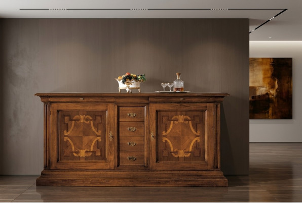 Luxus italienesch Holzmiwwelen Kommode Barockstil Sideboard Massivholz