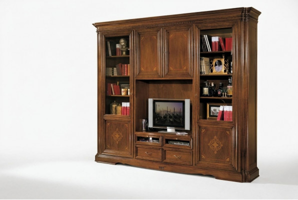 TV Schaf Wandschränker Regal Holz Wunnzëmmer Miwwel Nei Wunnzëmmer Wandregal