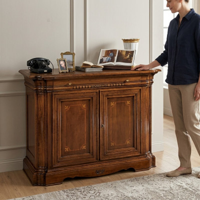Kommodë Héich Schaf Säit Niddereg Brieder Kommoden Design Edel Luxus Schranken Holz