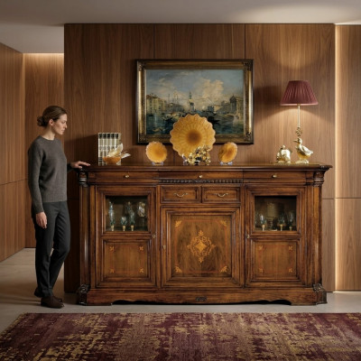Anrichte Sideboard Kommode Schuffladd Vitrin Stuff Holz Buffetschaf Neijoerksmodeller