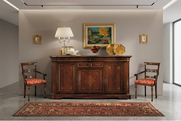 Buffet Barock Stil Sideboard Vollholz Luxus Italienesch Holzmiwwel Kommode