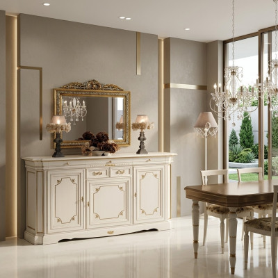 Design Kommode Miwwel Sideboard Klassesch Wunnzëmmer Holz Schaf Luxus Italienesch