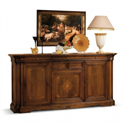 Anrichte Design Kommode Side Low Board Schaf Wunnzëmmer Regal Holz Schiefen