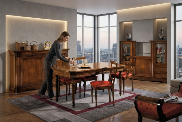 Komplett-Set Iessdësch 4 Still Iesszëmmer Setzer Iess Grupp Holz Dësch Dëscher 5tlg
