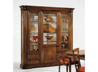 Vitrine 3 Dier Schaf Vitrinnen Wunnzëmmer Schief Design Schaf Miwwelen Glas Nei
