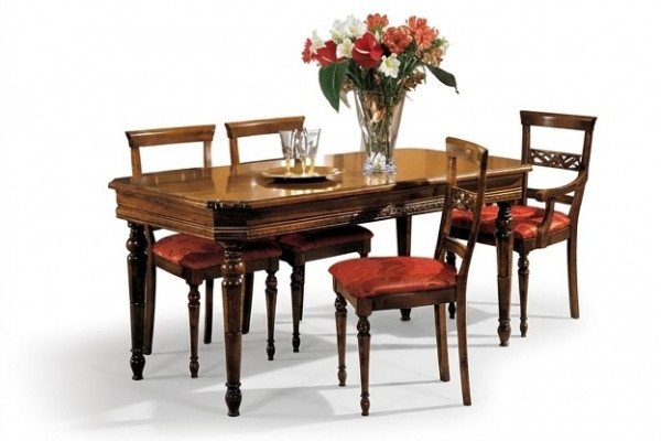 Set 4x Stull Still Fotellen Iesszëmmer Garnitur Holz Modern Grupp Lehnstull Miwwel
