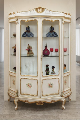 Glasvitrine Barock Miwwelen Italienesch Ariichtung Vitrinnen Glas Schiefen