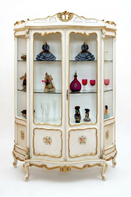 Glasvitrine Barock Miwwelen Italienesch Ariichtung Vitrinnen Glas Schiefen