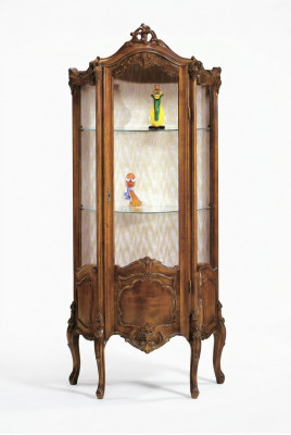 Vitrine Wunnzëmmer Miwwelen Anriichteng Massivt Holz Vitrinen Glas Schaf Massivholz