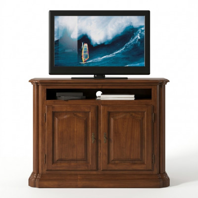 TV-Sideboard RTV Wunnzëmmer Design Regal Braun Holz Regaler Lowboard Italien Neit