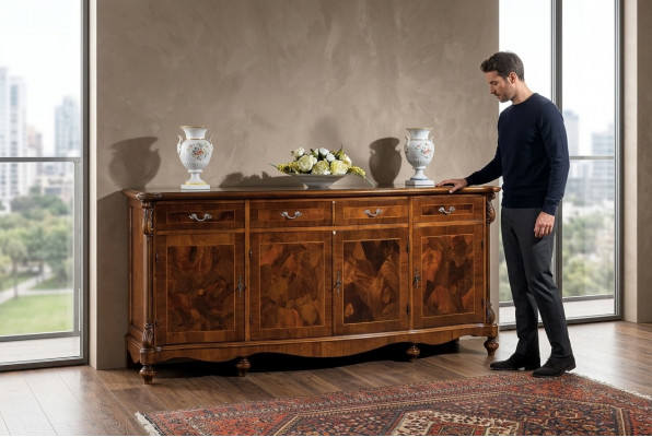 Kommode Klassesch Schrack Vollholz Miwwel Italienesch Ariichtung Sideboard
