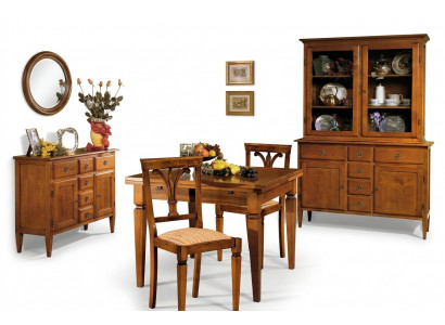 Iesszëmmer Set 5tlg Konscht Deko Still Iessdësch Kommode Anrichte Holz Antik Dëscher
