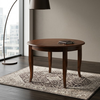 Ronnen Iessdësch Holzdësch Modern Iessdëscher Miwwelen Wunnzëmmer Dëscher 120cm Nei