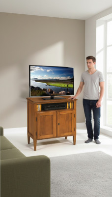 Fernsehregal TV-Ständer RTV massiv Holz Miwwelen Italienesch Sideboard Regaler Nei