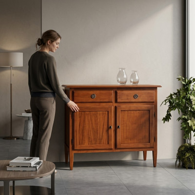 TV Bicherregal Bicherregal fir Wunnzëmmer Mat Schiefcher Mat Regaler Brong Holz