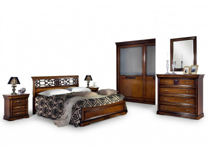 Schlofkummer Holz Braun Bett Luxus Miwwelen Vaccari cav giovanni Massivholz Nei