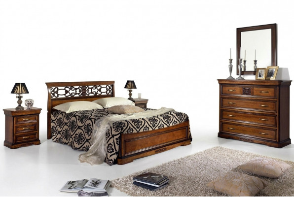 Schlofzëmmer Bett Nuetsdësch Better Hotel Duebel Set Luxus Design Neit 3tlg.Miwwelen