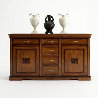 Kommod Schiefen Holz Kommod Wunnzëmmer Sideboard Schaf Schief Masiv Nei