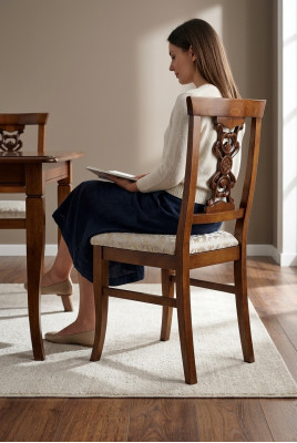 Iesszëmmer Still Holz Luxus Fauteuil Stull Braun Still Wunnzëmmer Miwwelen nei