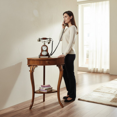 Konsol Konsolendësch Konsole Holzkonsole Telefonsdësch Dësch Korridor Wanddësch Nei
