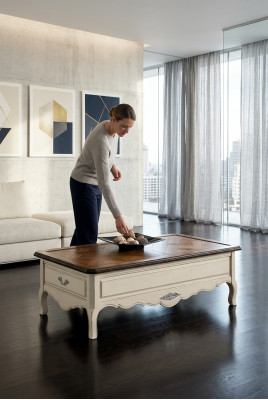 Couchtisch Kaffisdësch Designer Dësch Wunnzëmmertësch Dëscher Bäistelltësch Nei