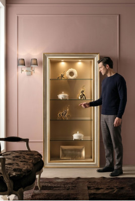 Vitrine Glas Schaf Vitrinen Wunnzëmmer Schau Schief Italienesch Miwwelen NEI