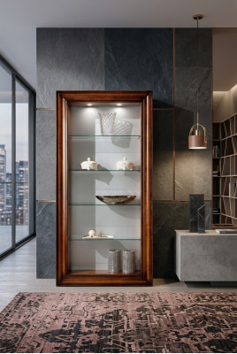 Luxus Vitrine Holz Miwwelen Schief Regal Akteschaf Glasschaf Antik Schaf