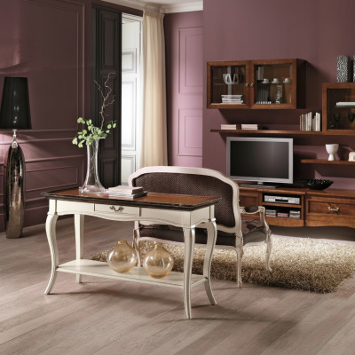Konsolen-Nuecht-Dësch Schlofkummer Niewentësch Modern Design Miwwel Holz Wäiss Nei