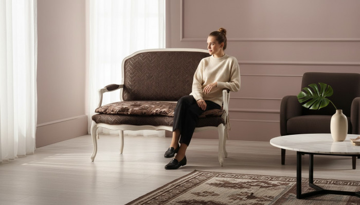 Sofa Canapé Design Canapé Polster Stoff Modern Zwëschesëtz Sëtzbank 2-Sëtzer