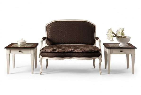 Sofa Canapé Design Canapé Polster Stoff Modern Zwëschesëtz Sëtzbank 2-Sëtzer