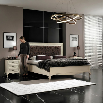 Duebelbett Massivholz Schlofzëmmer Better Design Bett Miwwel Vaccari cav giovanni