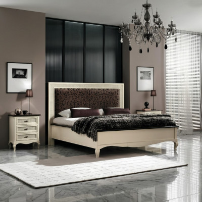 Duebelbett Massivholz Schlofzëmmer Better Design Bett Miwwel Vaccari cav giovanni