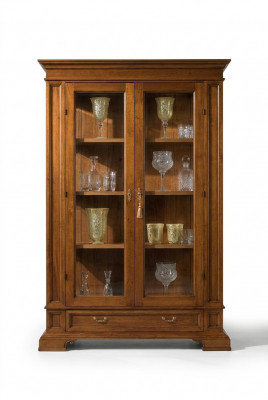Wunnzëmmer Kommod Glas Schaf Vitrinn Iesszëmmer Kommod Holz Schief Miwwelen
