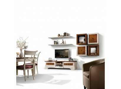 Wunnwand Wunnzëmmer Set Vitrine Schaf Regal Set Wunnwänn Regal Fernsehwand