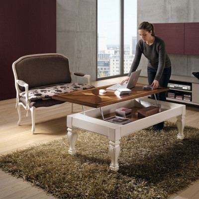 Luxus Wunnzëmmer Dësch Couchtisch Holzdësch Design Dëscher Italienesch Miwwelen nei