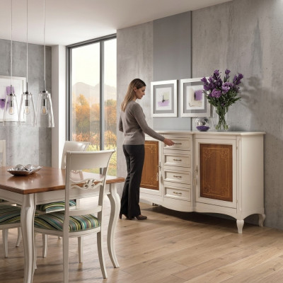 Kommode Säitendësch Regal Schaf Regaler Massiv Holz Miwwelen aus Italien Schief