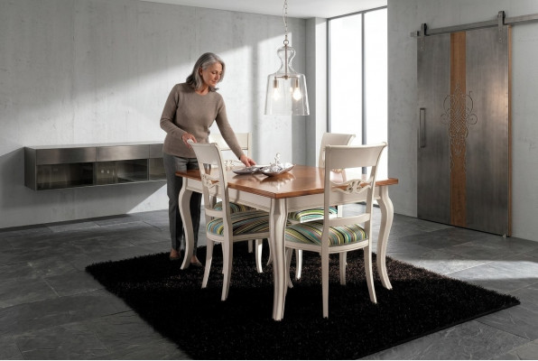Dësch Miwwelen Iessdësch Naturholz Retro Stil Iesszëmmer Wunnzëmmer Iessdëscher Dëscher