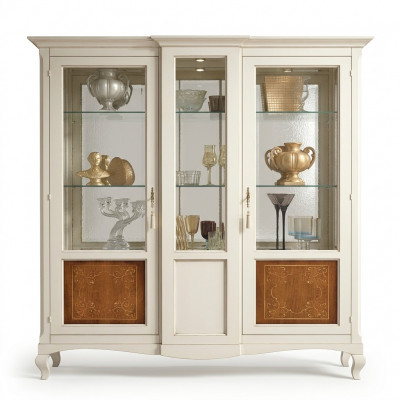 Vitrine Schaf Regal Wunnzëmmer Bicherregal Holz Büroschaf Schief Italien