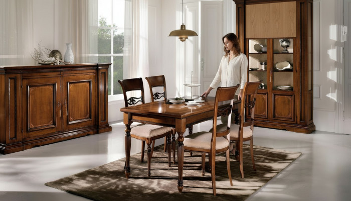 Iessdësch Holz Iessdëscher Iesszëmmer Dëscher Dësch Design Holz Luxus Miwwelen Italien.