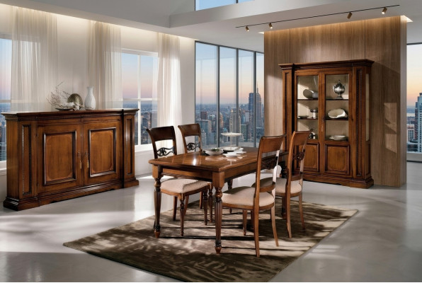 Iessdësch Holz Iessdëscher Iesszëmmer Dëscher Dësch Design Holz Luxus Miwwelen Italien.
