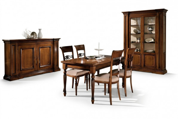 Iessdësch Holz Iessdëscher Iesszëmmer Dëscher Dësch Design Holz Luxus Miwwelen Italien.