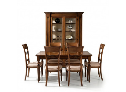 Vitrinn Holz Luxus Schranken Klassesch Buffet Design Miwwel Italienesch Braun