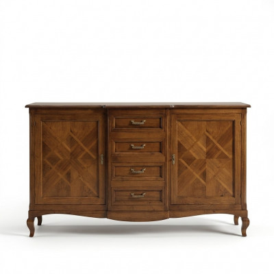 Buffet Kommode Sideboard Anrichte Tirang Vitrine Wunnzëmmer Holz Kommoden Nei