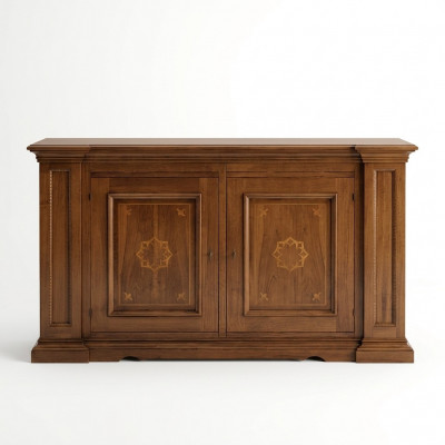 Kommode Tiräng Holz Kommoden Wunnzëmmer Sideboard Schaf Schief Massiv.
