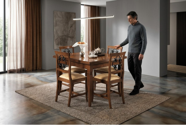 Italienesch Iessdëscher Dësch Holz Dëscher Miwwelen Iessdësch Antik Stil Massivholz